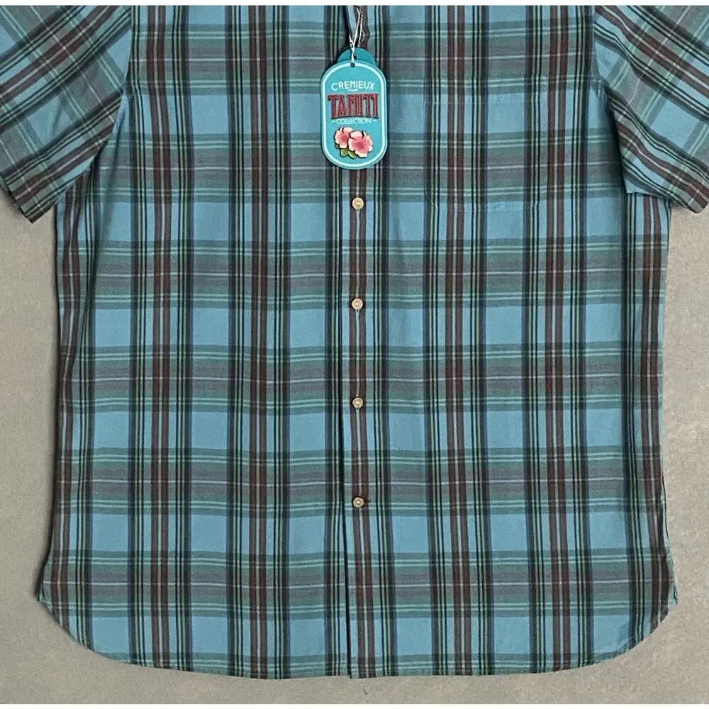 Daniel Cremieux 38 Tahiti Collection Men's Large Button-Down Shirt Plaid NEW - Picture 4 of 12